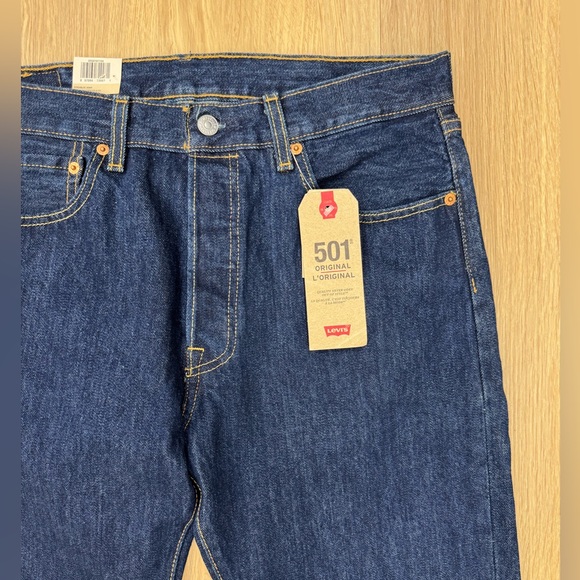 Levi’s 501 Original Men’s Denim, Dark Wash BNWT - Picture 5 of 7